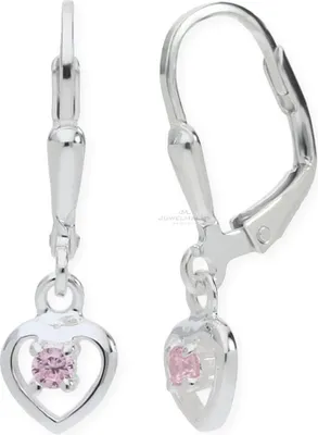 Produktbild von JuwelmaLux Kinderohrhänger Herz Silber 925 mit Zirkonia JL16-06-0187