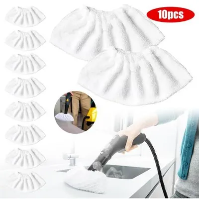 Image de 10 pces Kit de lingettes microfibres lavables pour nettoyeur vapeur Kärcher SC1 SC2 SC3 SC4 SC5
