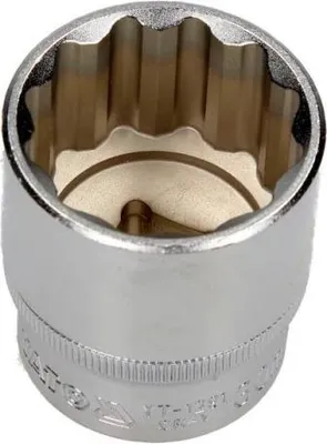 Zdjęcie produktu dla Yato YT-1291, Gniazdko, 1/2", Metryczny, 1 głowic(e), 30 mm, Stal chromowo-wanadowa