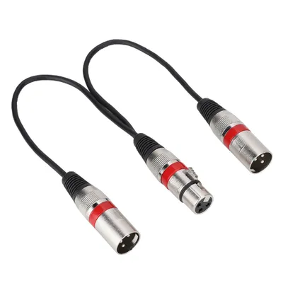 Obrázok produktu pre Kábel rozdeľovača XLR, adaptér rozdeľovača XLR, adaptér XLR, kábel adaptéra XLR, zvukový rozdeľovač XLR, predlžovací kábel XLR