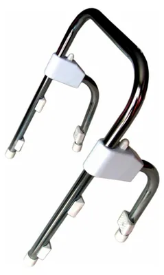 Produktbild von Badewannen-Einstiegshilfe aus Metall, Silber