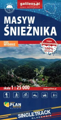 Productafbeelding van Schneekoppe, Złote- en Bialskie-gebergte, schaal 1:25.000. Waterdichte wandelkaart. Galileos