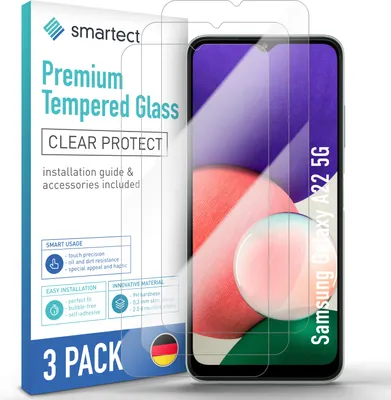 Produktbild von 3x Schutzglas Panzerfolie Klar für Galaxy A22 5G/ A22s 5G Displayschutz Hartglas