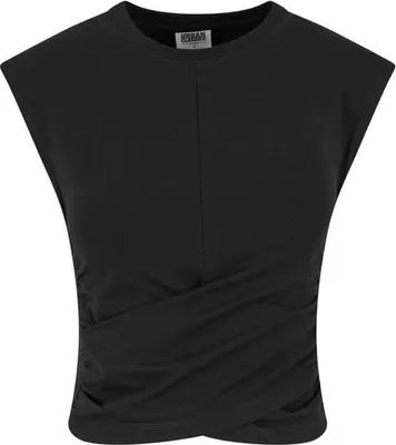 Produktbild von Urban Classics Top Damen Ladies Cropped Wrapped Top schwarz XL