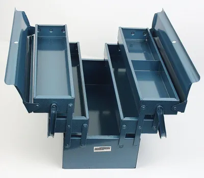 Produktbild von Brüder Mannesmann Werkzeugkasten aus lackiertem Stahlblech, 53 cm, 5 Fächer, Mon