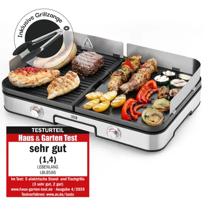 Produktbild von LEBENLANG Elektrogrill Tischgrill elektrisch - 2400W & Inkl. Grillzange