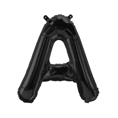 Produktbild von Folienballon Buchstabe A, schwarz, ca. 40 cm, für Luftbefüllung