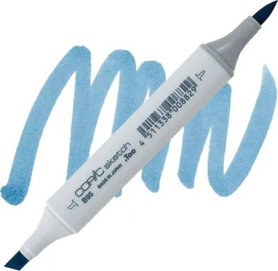 Obrázek produktu pro Lihová fixa COPIC Sketch oboustranná Brush & Chisel, B95 Light grayish cobalt