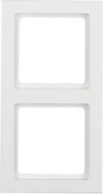 Image de Cadre Berker, double, Q.3, blanc polaire, velours, 1 pièce.