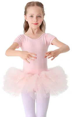 Immagine prodotto di Tuta in cotone - Tutu da ballet per bambini - Gonna da danza per bambine - Costume da travestimento - Maniche corte - Traspirante e confortevole