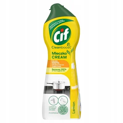 Zdjęcie produktu dla Cif Cleanboost Lemon Mleczko Do Czyszczenia Z Mikrokryształkami 300g