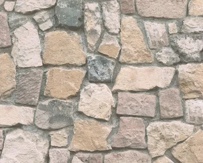 A close-up view of a stone wall.