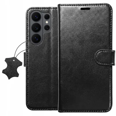 Obrázok produktu pre Obal s klopkou pre Samsung S26 Ultra – kožené puzdro typu peňaženky + ochranné sklo 9H