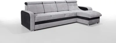 Produktbild von Robin Bristol Ecksofa mit Schlaffunktion Bettkasten Verstellbare Kopfstützen Sofa L-Form Schlafsofa Freistehende Eckcouch Schlafcouch Wohnzimmermöbel Wohnlandschaft Rechts (Grau Schwarz)