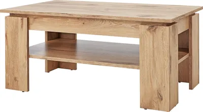 Produktbild von Couchtisch - 100 x 60 cm - Nox Eiche Nachbildung - mit zusätzlicher Ablagefläche