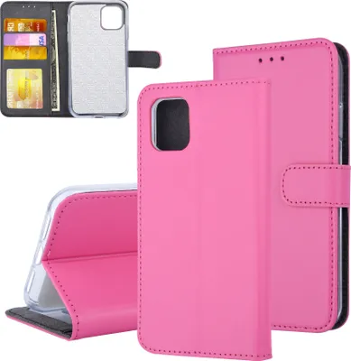 Produktbild von Book type case Apple iPhone 11 Card holder Hot Pink - Magnetic closure