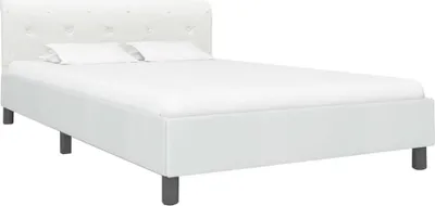 Produktbild von vidaXL Bettgestell Weiß Kunstleder 140×200 cm