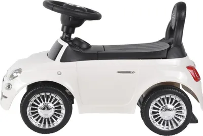 Produktbild von Bandits & Angels Rutschauto Fiat 500 Weiß ab 1 Jahr für Jungen und Mädchen – Weißes Rutschauto für Kinder – mit Hupe – für drinnen und draußen