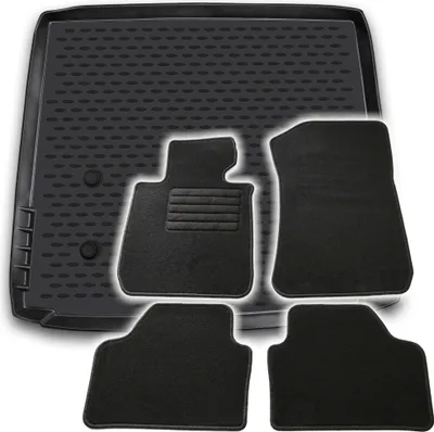 Produktbild von Gummi-Kofferraumwanne + Fußmatten Set für BMW X1 E84, Bj. 9/2009-9/2015