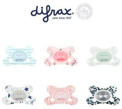 Productafbeelding van Difrax Fopspeen natural 0-6 maanden assorti (1 stuk)