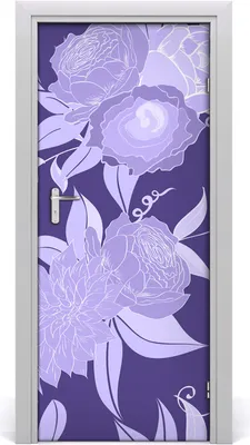 Produktbild von Tulup Türaufkleber 85x205 cm Dekorative Aufkleber Selbstklebend Wasserdichte Tapete Abnehmbar Schlafzimmer Wohnzimmer Wohnkultur - Blumenmuster