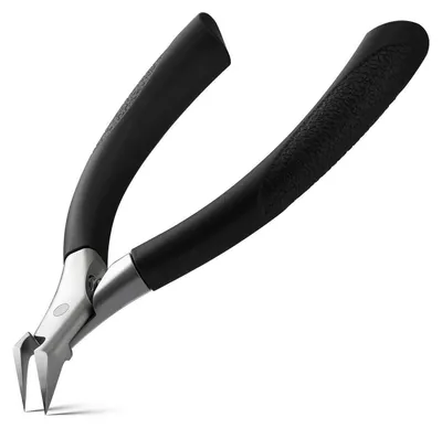 Produktbild von Nagelknipser für eingewachsene Zehennägel mit gerader Klinge für dicke Nägel, ergonomisch, Edelstahl, Schwarz