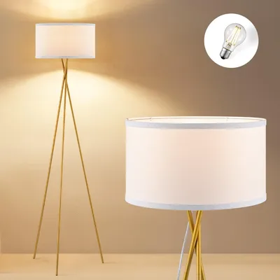 Immagine prodotto di Home Sweet Home Lampada da terra moderna - Paralume bianco - 53x53x138