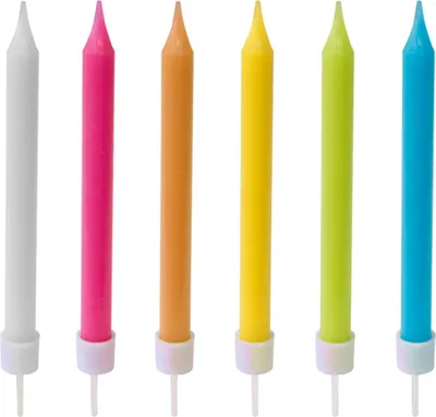 Produktbild von Party Zubehör Geburtstagskerzen 10 Stück bunt - Einheitsgröße