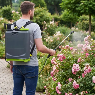 Obrázek produktu pro Zádový Tlakový Postřikovač 20 L Pro Zahradu S Tryskou A Tryskami