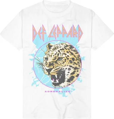 Produktbild von Def Leppard T-Shirt Herren Adrenalize Leopard weiß L