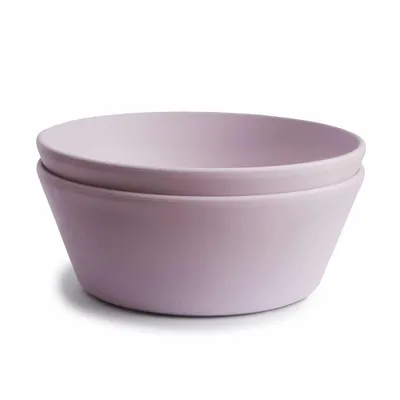 Obrázok produktu pre Mushie okrúhla miska 2 ks - Soft Lilac