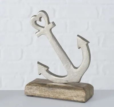 Produktbild von Deko Aufsteller ANKER Holz 21 cm Deko Objekt Maritim