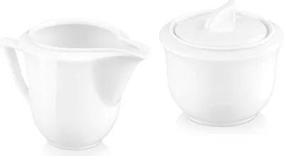 Produktbild von MALACASA, Serie Carina, Porzellan Milch und Zucker Set mit Deckel