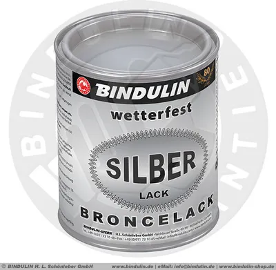 Produktbild von 750 ml Silberlack wetterfest Farbe: silber wetterfest & farbtonstabil Lack silber inkl. Pinsel