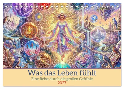 Produktbild von Was das Leben fühlt (Tischkalender 2027 DIN A5 quer), CALVENDO Monatskalender