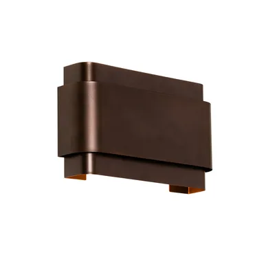 Produktbild von QAZQA - Industrie I Vintage I Industrie I Vintage I Wandleuchte dunkelbronze 2-flammig - Coen I Wohnzimmer I Schlafzimmer I Up & Down - Stahl Rechteckig - LED geeignet G9
