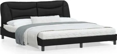 Produktbild von CLORIS Bettgestell mit LED Schwarz 180x200 cm Kunstleder 3213948
