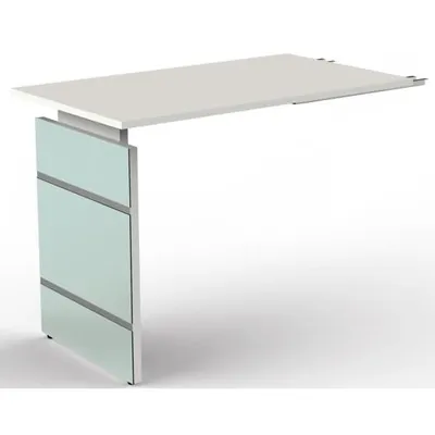 Produktbild von Anbautisch Aveto Wangengestell 100x60x68-76cm höhenverstellbar weiß