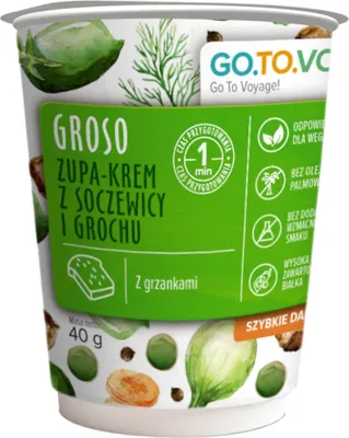 Produktbild von GROSO Linsen-Erbsen-Creme-Suppe 40g mit Croutons