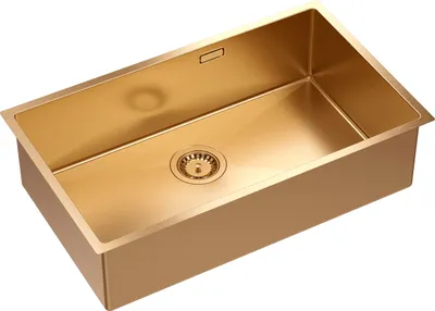 Produktbild von QUADRON Spülbecken 1-Becken Spüle | Größe: 74 x 44 x 20,5 cm | ANTHONY 80 | Küchenspüle Edelstahlspüle mit Siphon | Kupfer Pvd