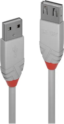 Produktbild von LINDY USB 2.0 Verlängerung Typ A/A Anthra Line M/F 0.2m