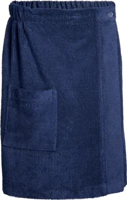 Produktbild von Schiesser Saunakilt Turin für Herren | Frottier | angesagte Reiskornoptik | 100% Baumwolle | flauschig, saugstark, 3-fach weitenverstellbar | 46 - 54 | Dunkelblau