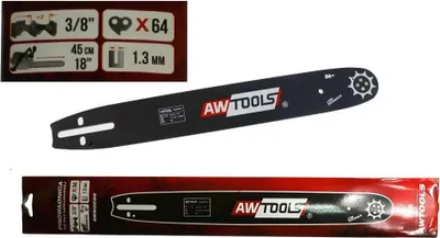 Produktbild von Awtools Sägeführung 45Cm 64/3/8""/1,3Mm / Schwarze Linie