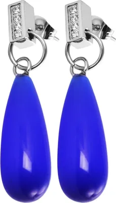 Produktbild von Akzent Edelstahl Ohrstecker, Blau