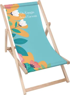 Produktbild von Dreamroots Liegestuhl klappbar Holz,bis zu 130 kg,Sonnenliege klappbar mit 3-stufiger Neigungsregulierung der Rückenlehne, Die Königin Dieses Gartens