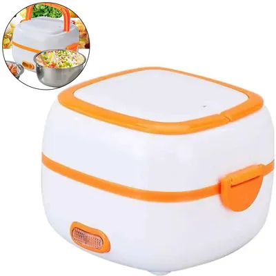 Produktbild von 200W Elektrische Lunchbox,1.2L Multifunktions Speisenwärmer,Abnehmbar Edelstahl,30Min schnelles,17.3×17.3×12.5cm,Für Dampfen/Kochen