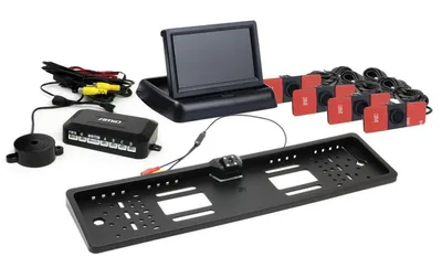 Immagine prodotto di Assistenti al parcheggio AMiO TFT02 4,3" con telecamera HD-402-LED a 4 sensori nero per interni