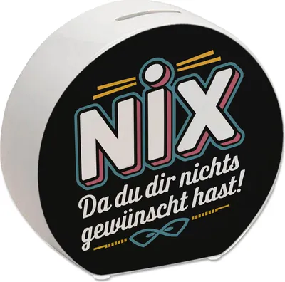 Produktbild von NIX Spardose - weil nichts gewünscht