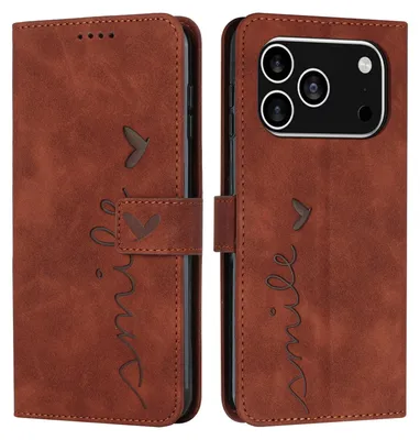 Produktbild von iPhone 18 Pro / 17 Pro Hülle - Coverup Smile Klapphülle - Braun