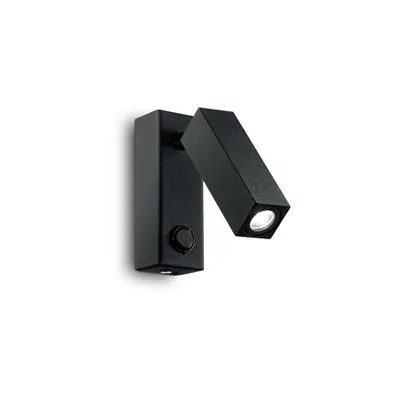 Obrázek produktu pro Moderní nástěnné světlo Square Page Metal Black Led 3W 3000K Warm Light
